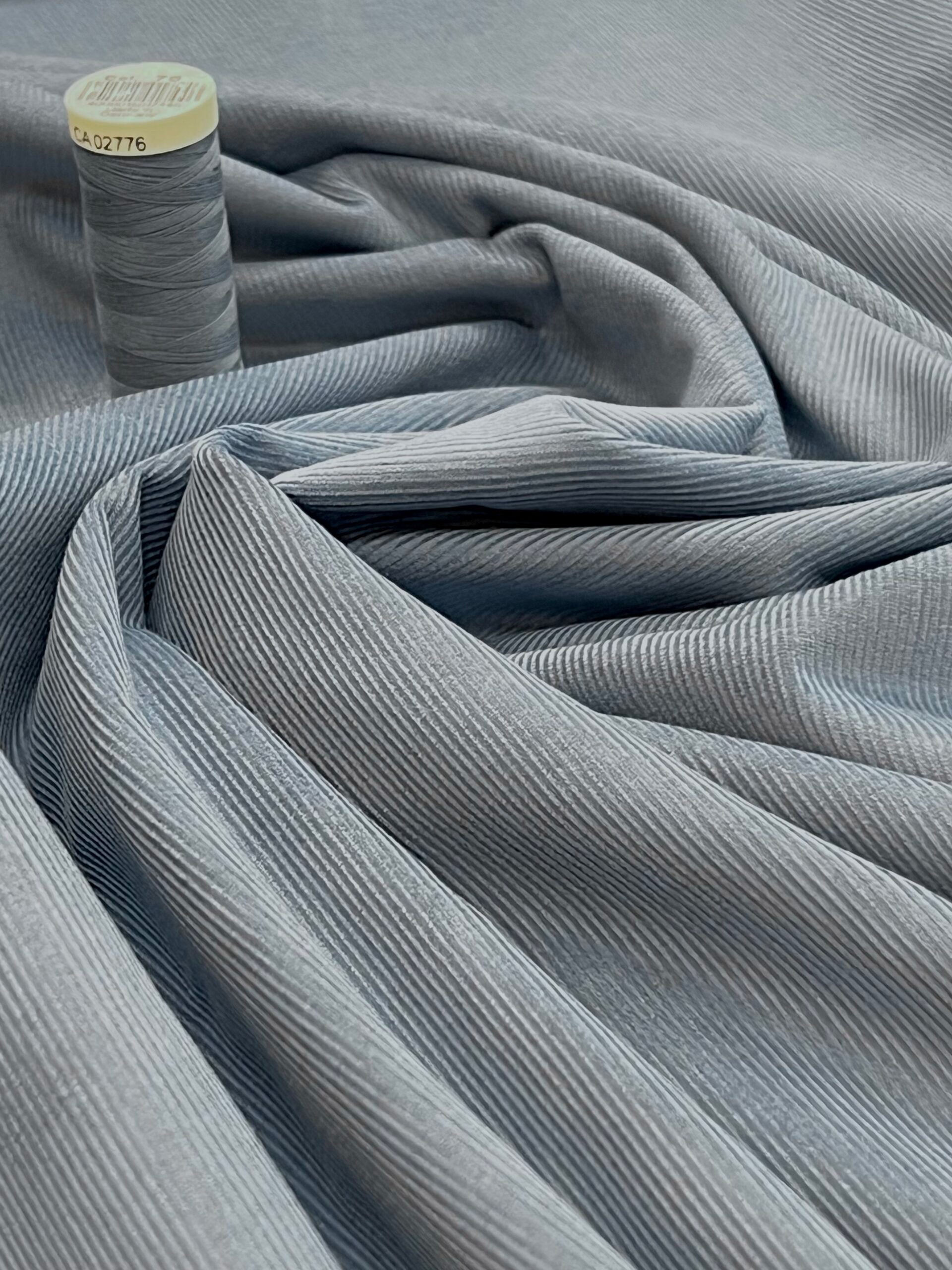 21 Wale Cotton Needlecord - Smokey Blue
