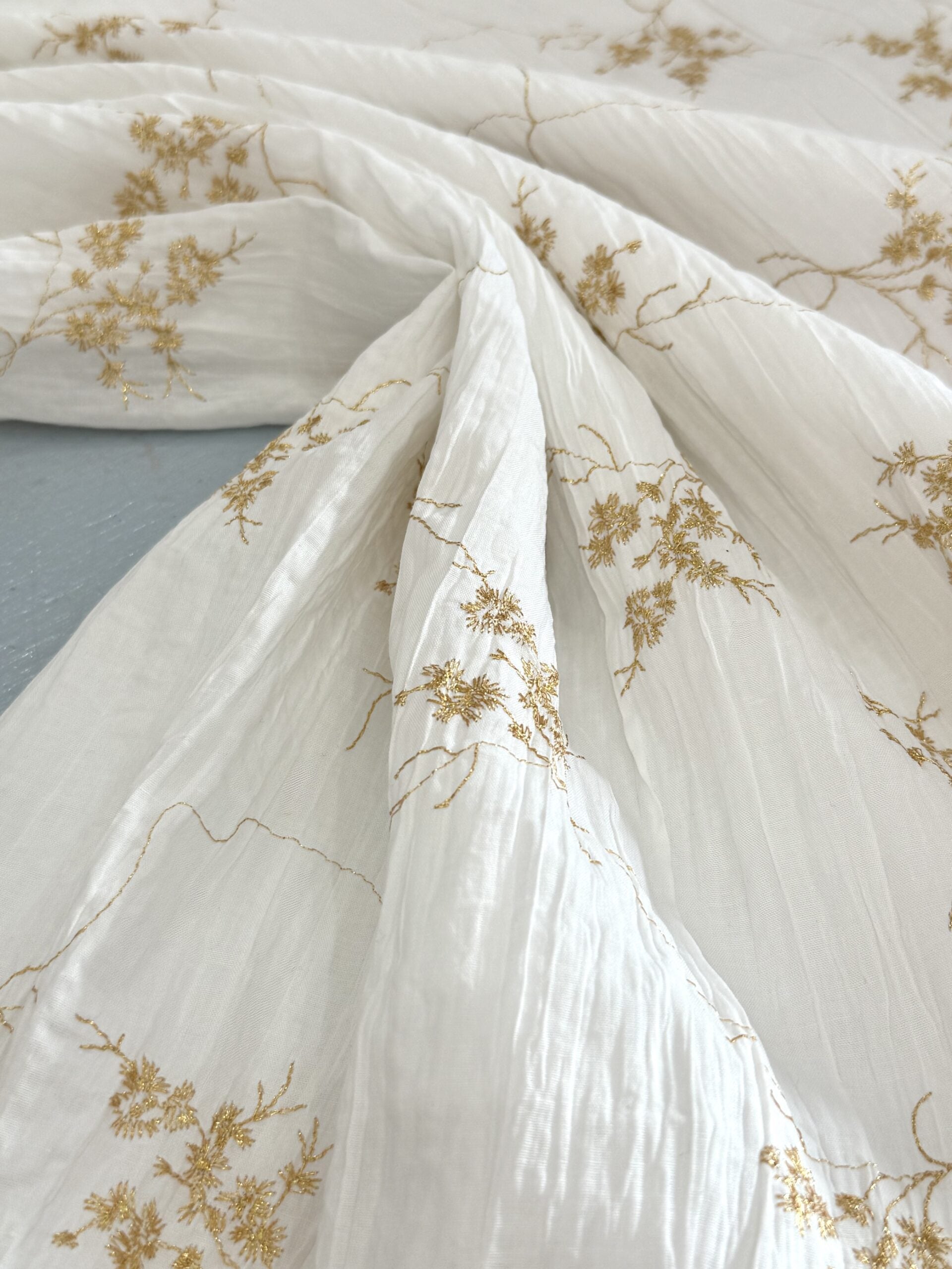 Go For Gold Embroidered Cotton Blend