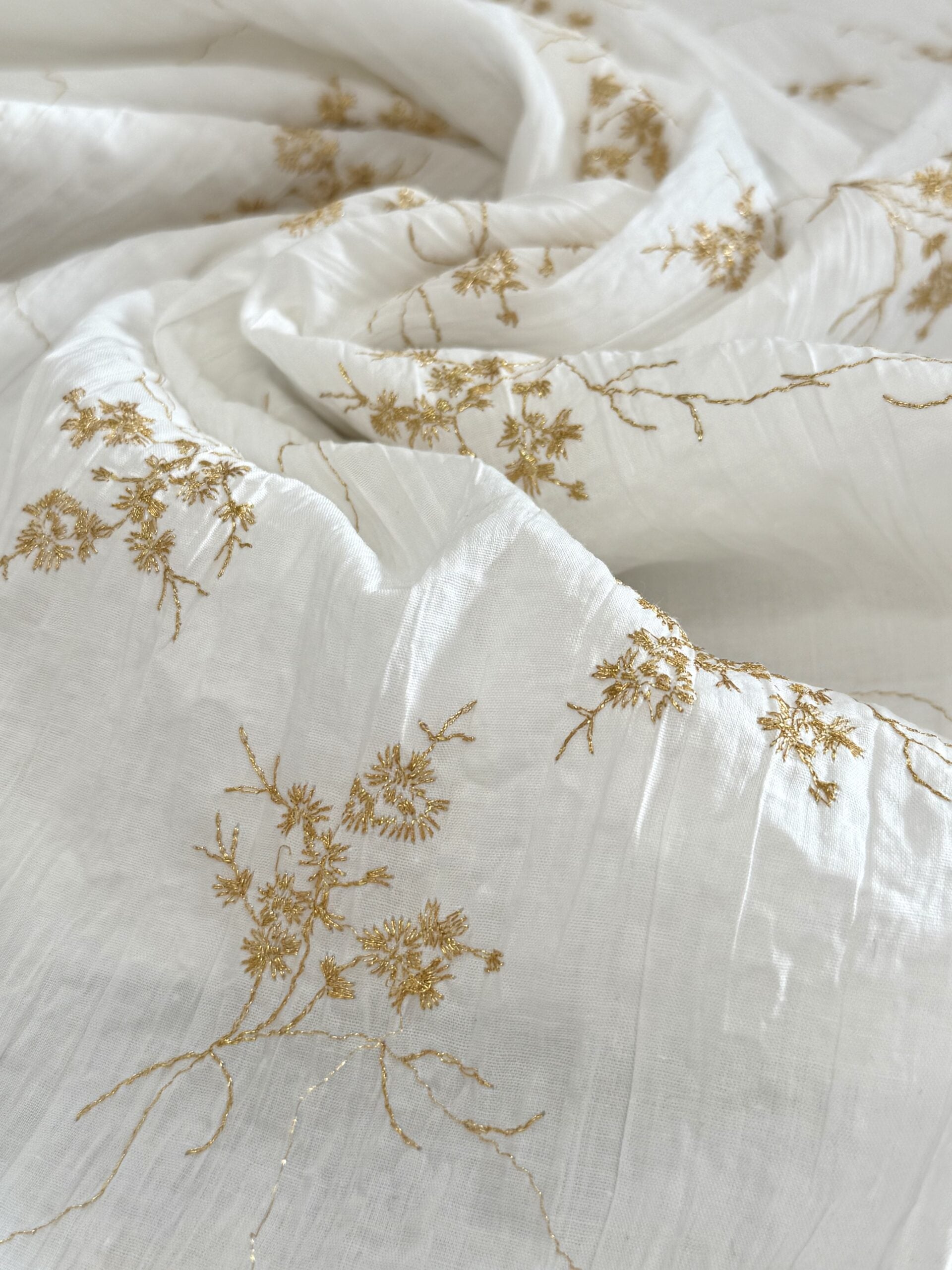 Go For Gold Embroidered Cotton Blend