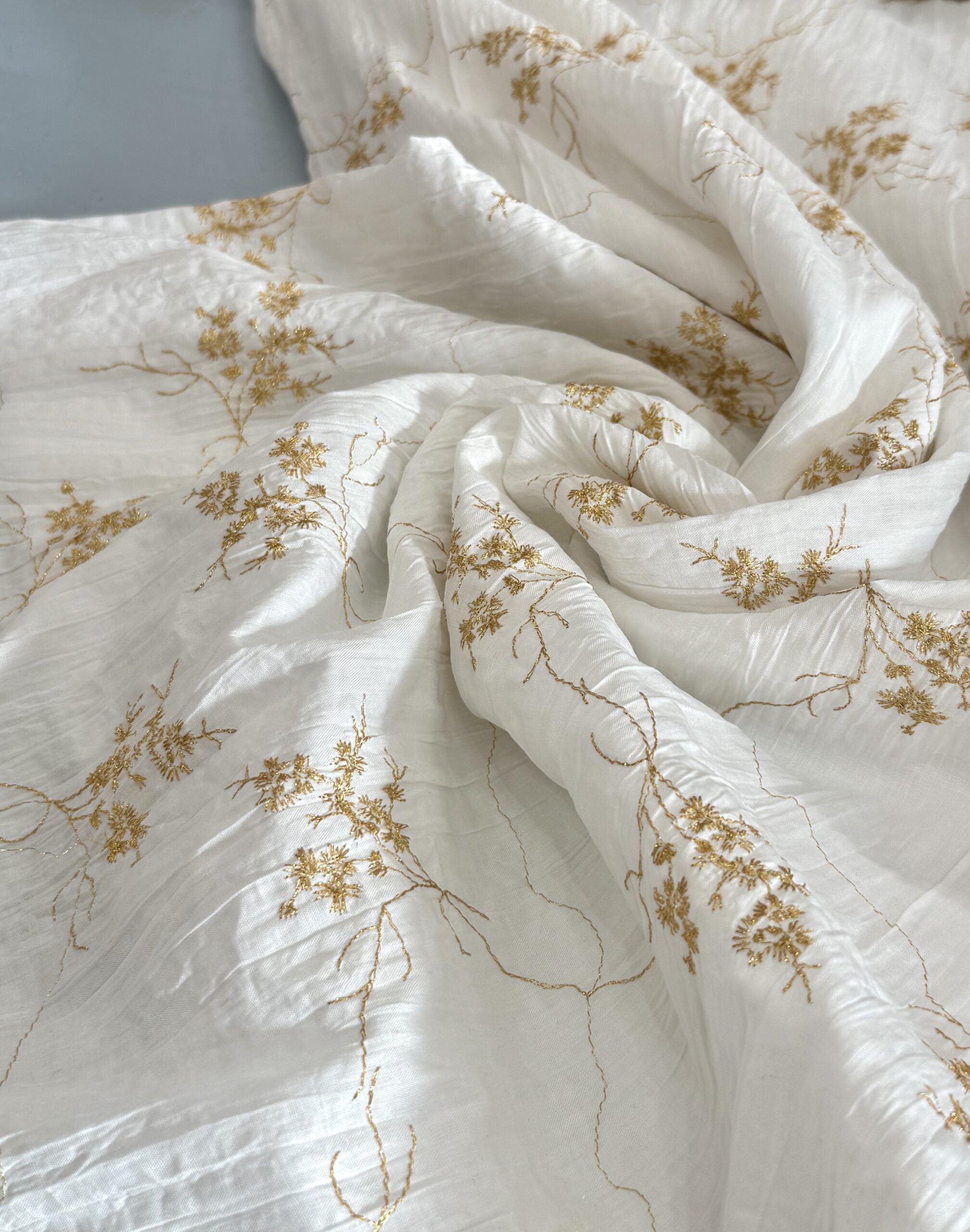 Go For Gold Embroidered Cotton Blend
