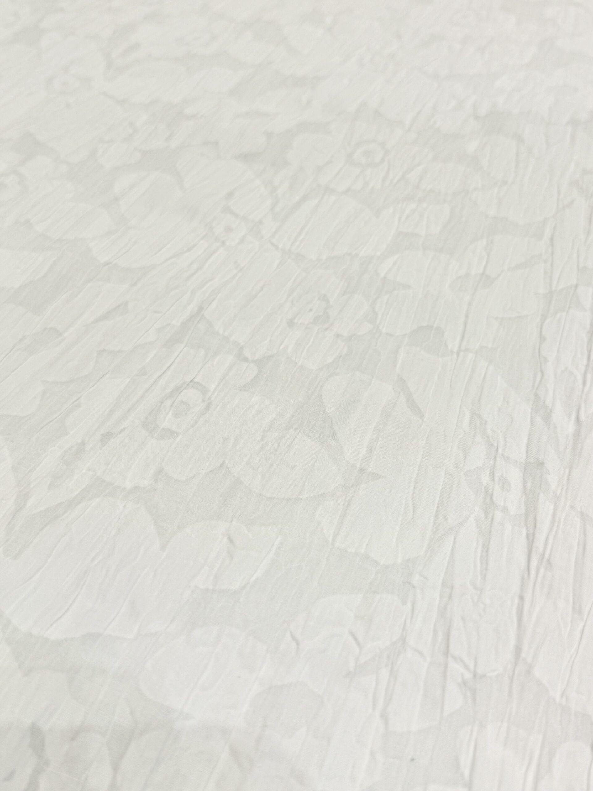 White Crinkle Cotton Blend