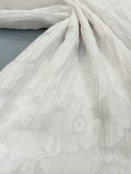 White Crinkle Cotton Blend