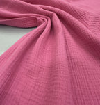 Cerise Pink Double Gauze Cotton
