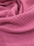 Cerise Pink Double Gauze Cotton