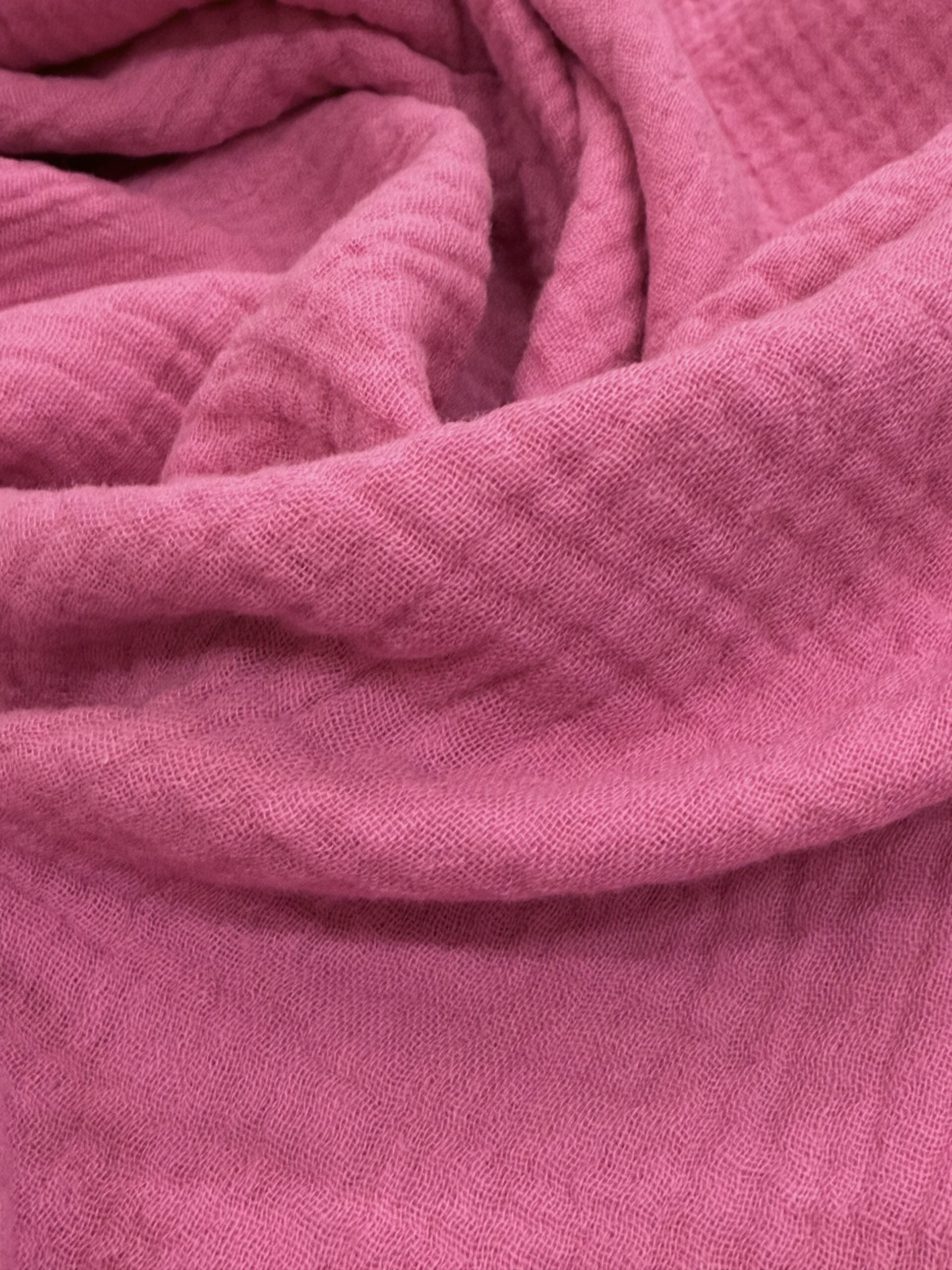 Cerise Pink Double Gauze Cotton