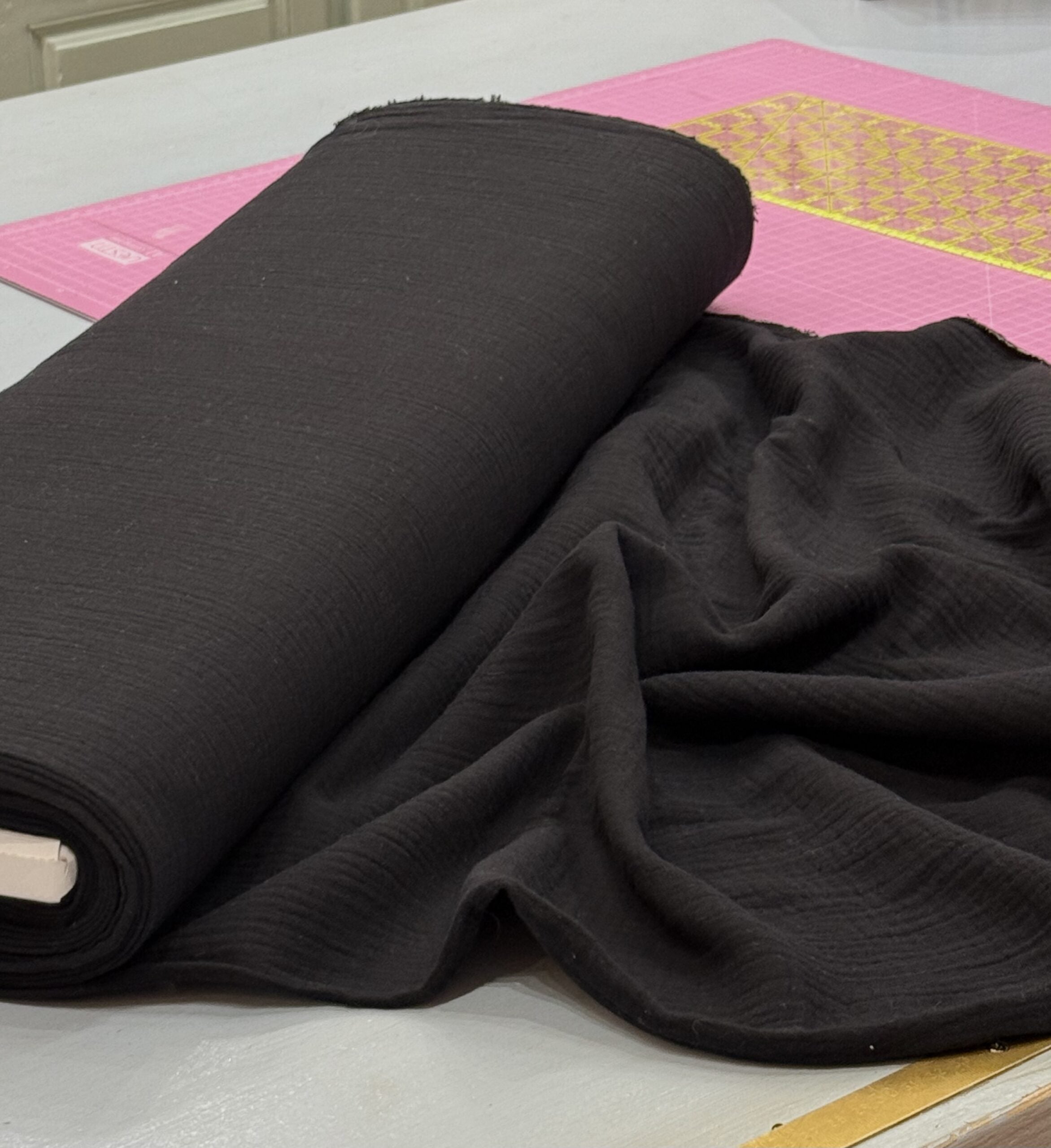 Black Double Gauze Cotton