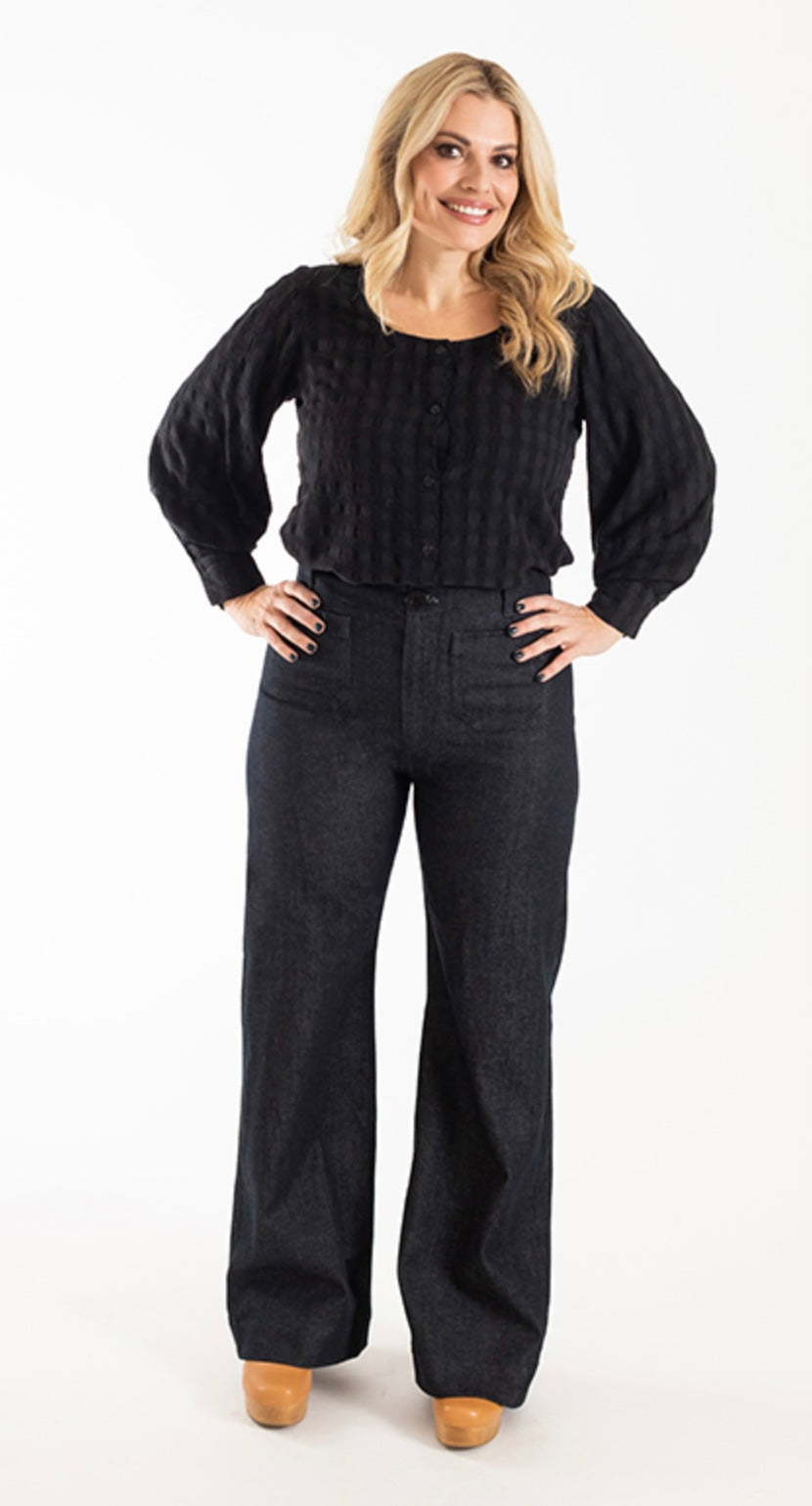 Isle Jeans Flare And Wide By Chalk & Notch