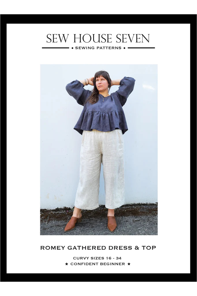 Romey Gathered Dress And Top By Sew House Seven 16-34 Curvy Sizes