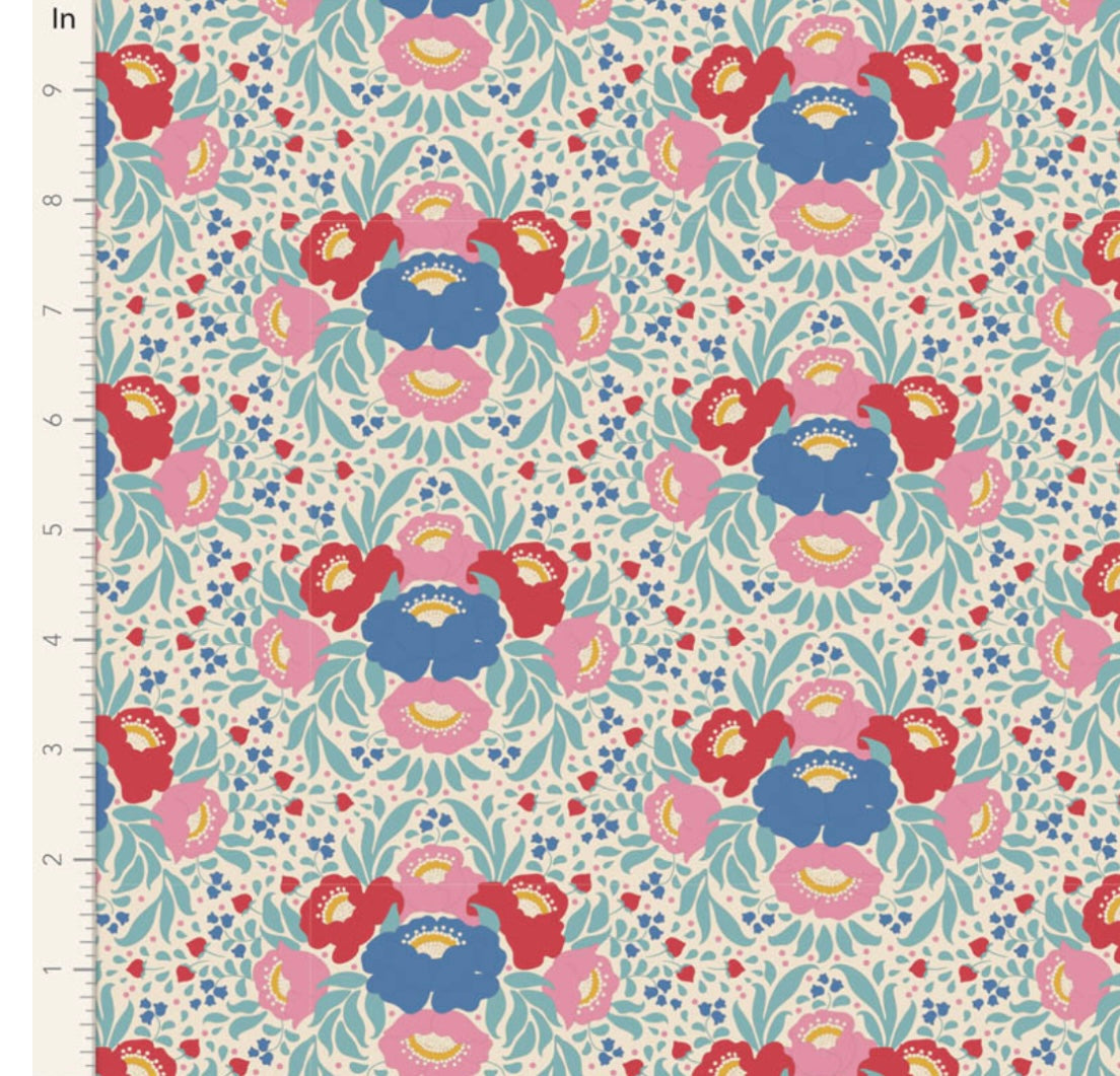 Tilda - Jubilee Collection - Autumn Bouquet Teal