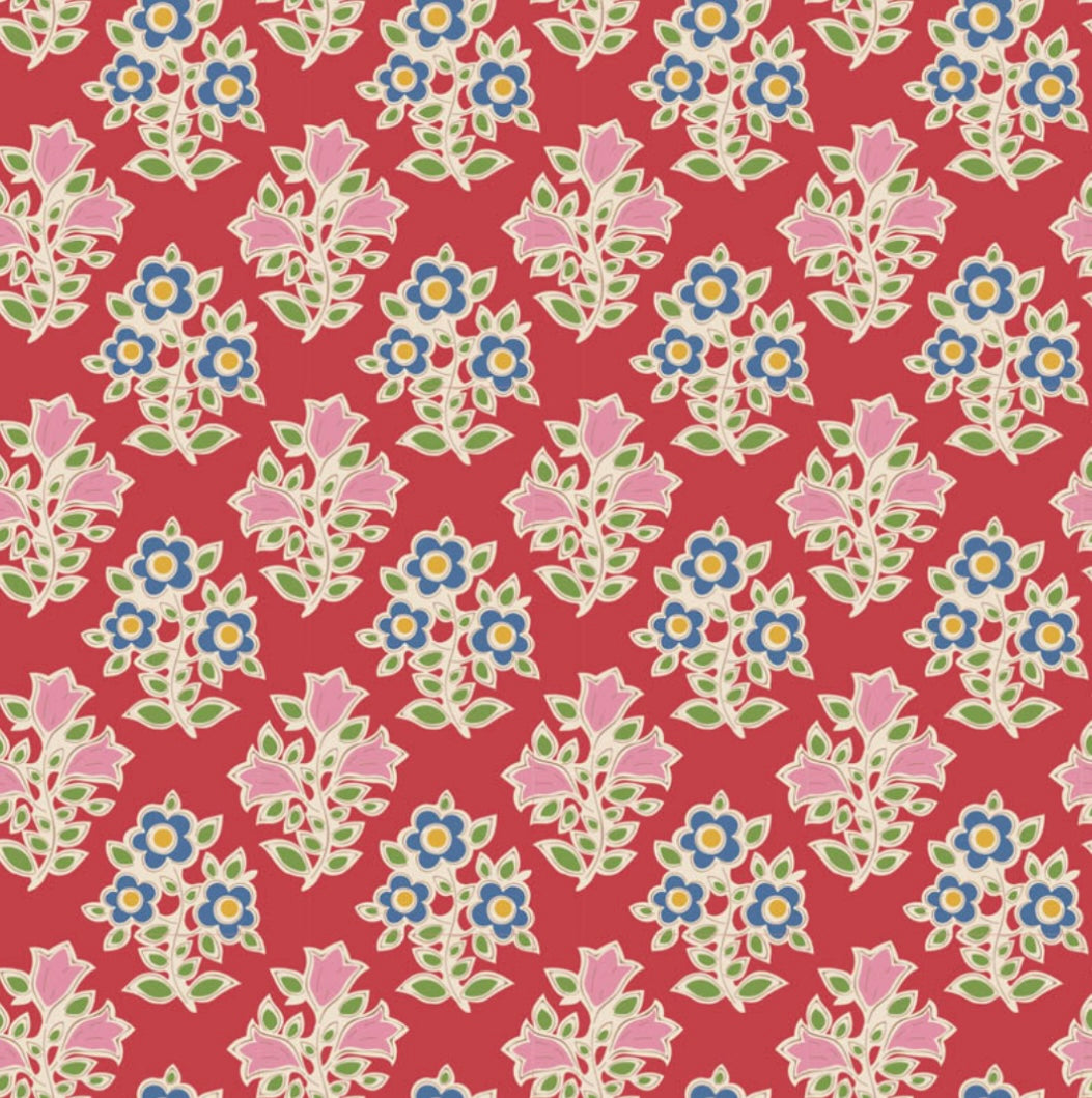 Tilda - Jubilee Collection - Farm Flowers Red