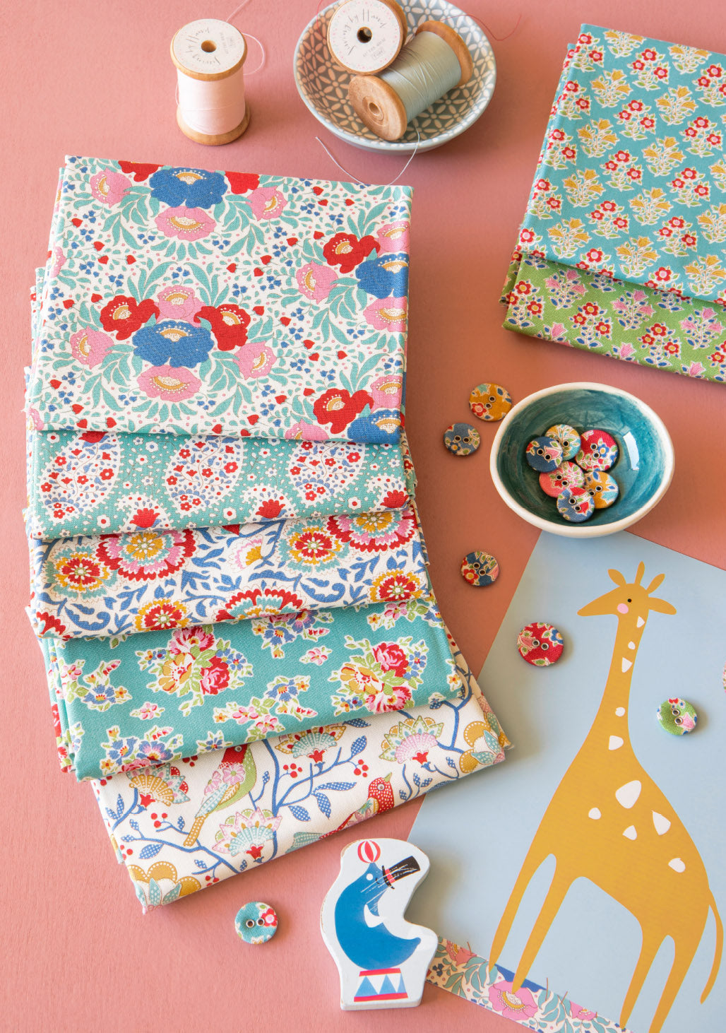 Tilda - Jubilee Collection - Autumn Bouquet Teal