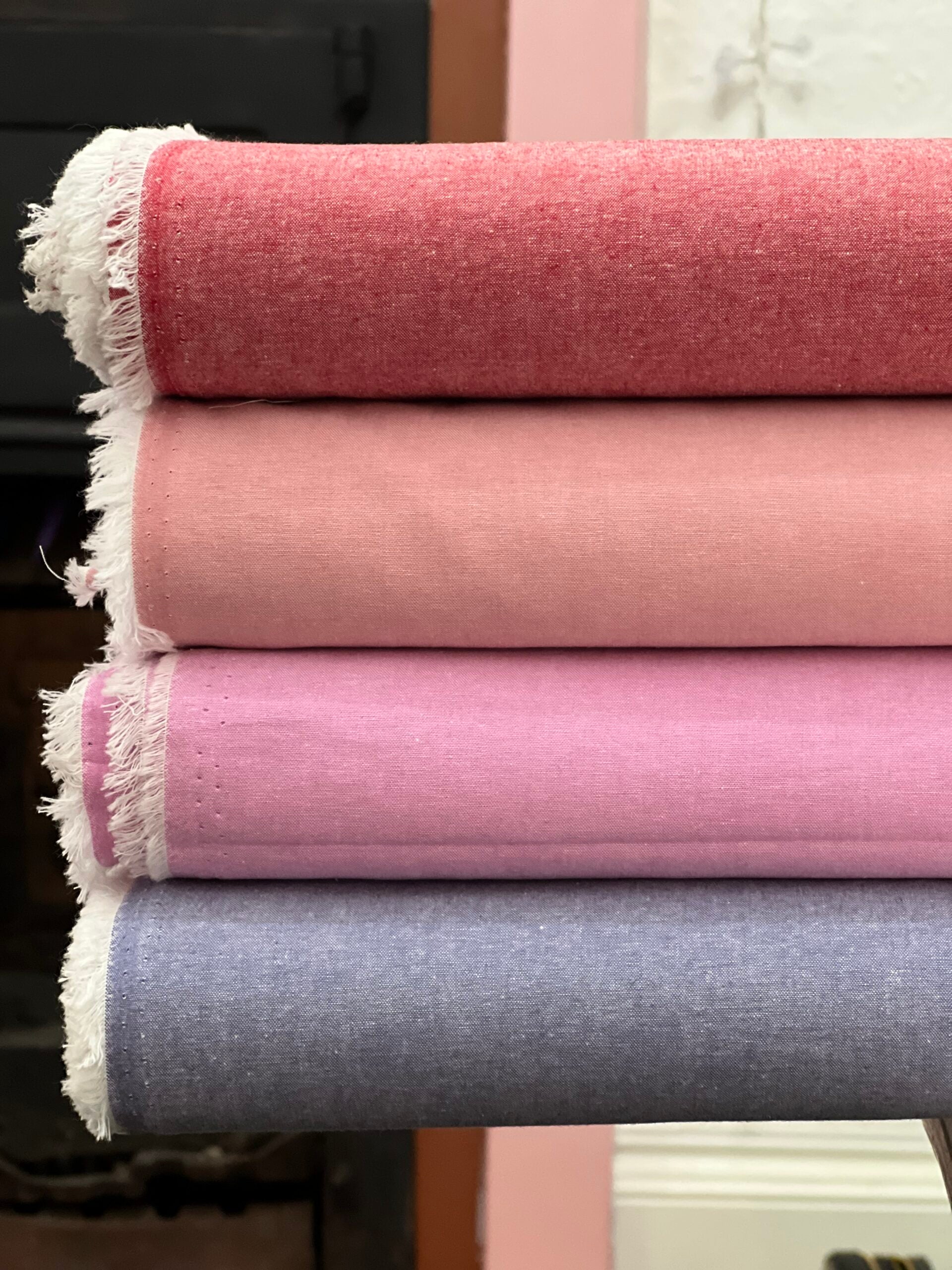 Yarn Dyed Cotton Poplin Lavender Blue