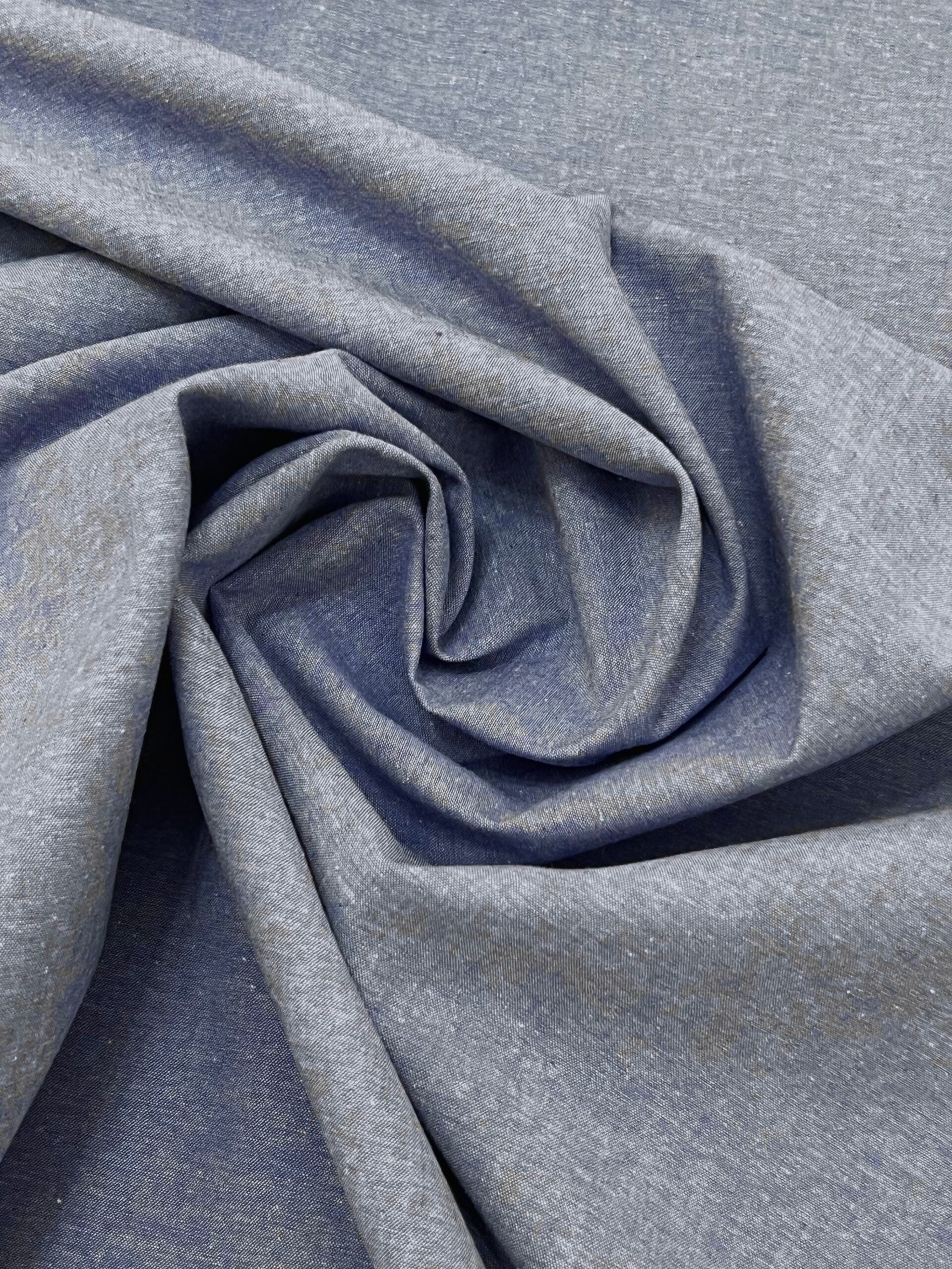 Yarn Dyed Cotton Poplin Lavender Blue