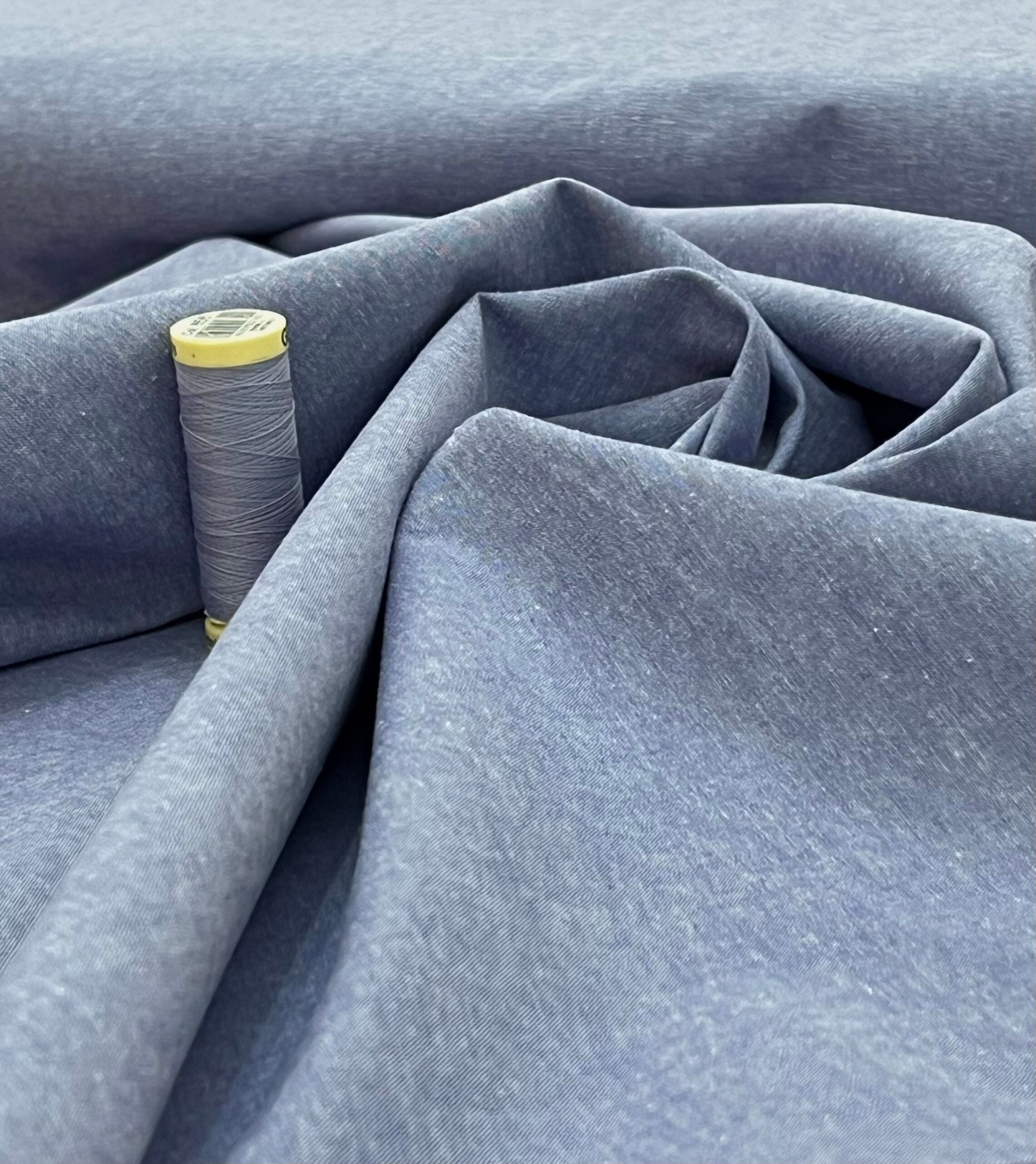 Yarn Dyed Cotton Poplin Lavender Blue