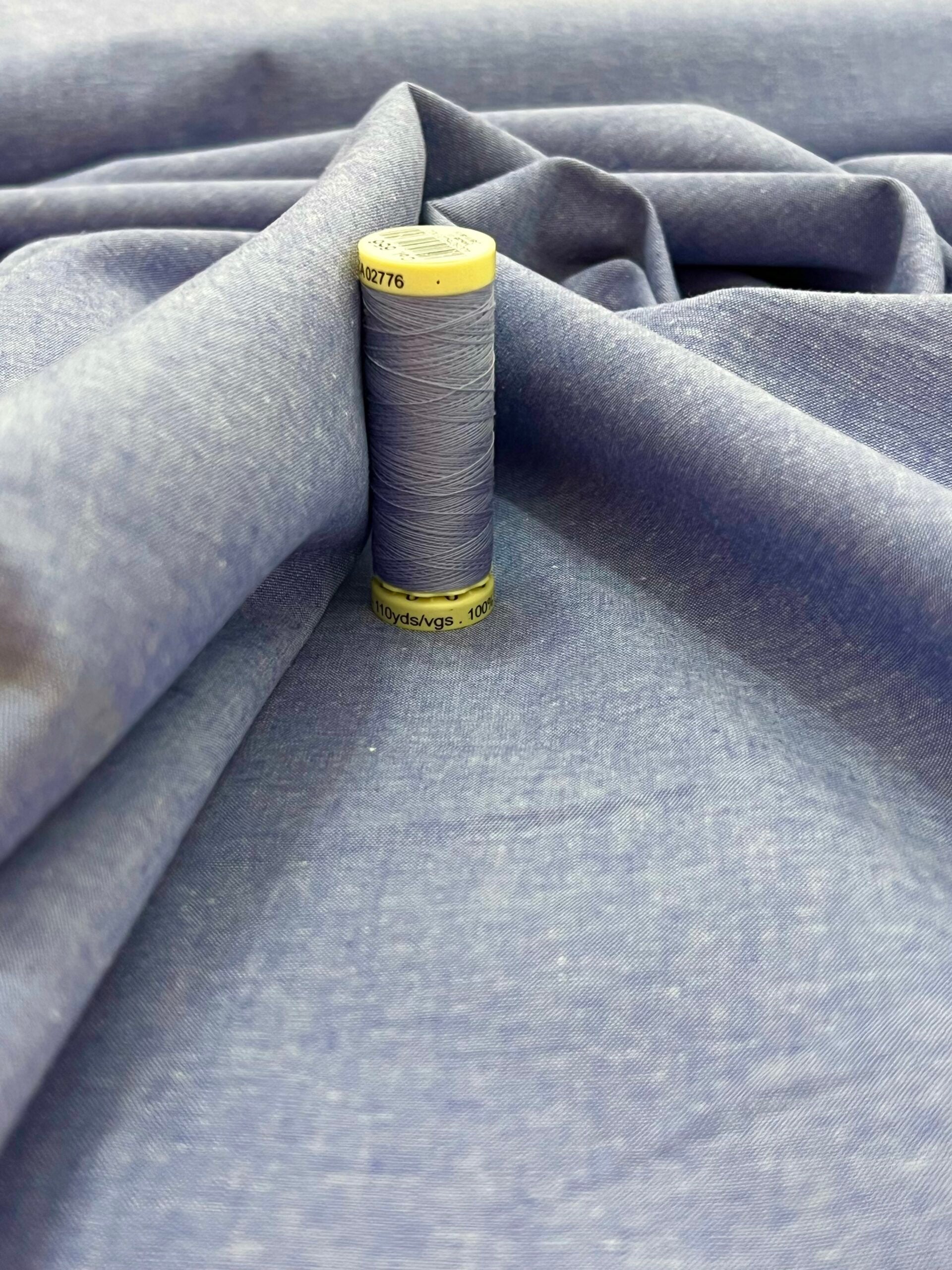 Yarn Dyed Cotton Poplin Lavender Blue