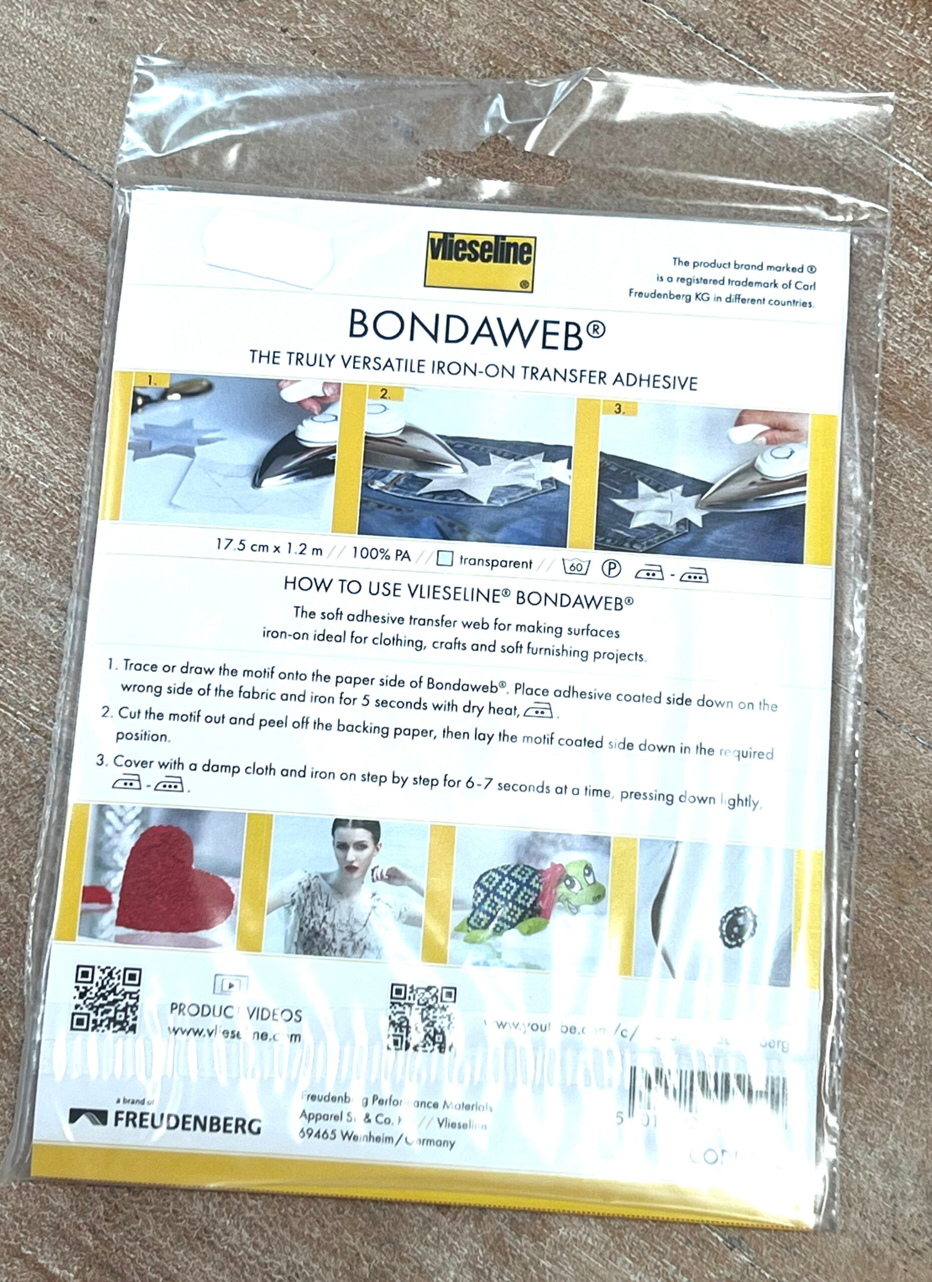 Bondaweb Transparent Iron On Transfer Adhesive 17.5 cm x 1.2 Metre