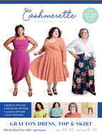 Cashmerette Grafton Dress, Top And Skirt Sizes 12-32