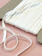 White Cotton Tubular Drawstring Tape 8mm
