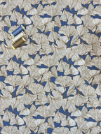 Ginkgo Viscose Wedgewood Blue 45cm Remnant