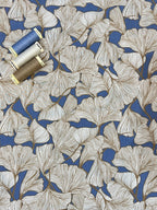 Ginkgo Viscose Wedgewood Blue 45cm Remnant