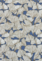 Ginkgo Viscose Wedgewood Blue 45cm Remnant
