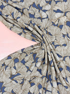 Ginkgo Viscose Wedgewood Blue 45cm Remnant