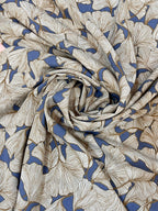 Ginkgo Viscose Wedgewood Blue 45cm Remnant