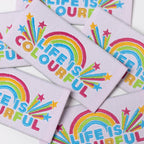 Life Is Colourful Woven Labels By Little Rosy Cheeks