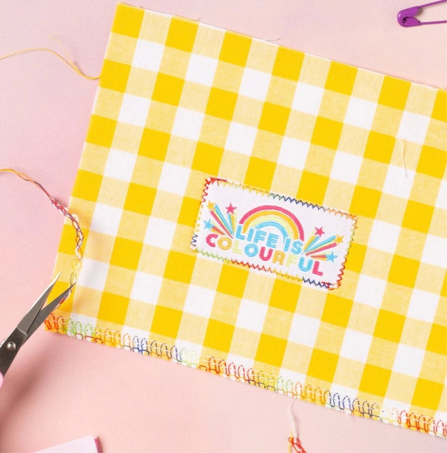 Life Is Colourful Woven Labels By Little Rosy Cheeks