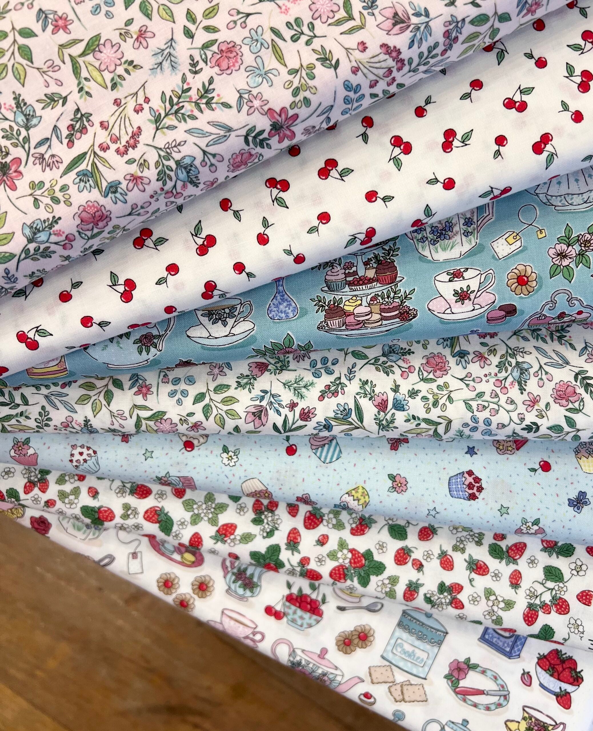 Afternoon Tea Cupcake Confetti Blue 093/B By Makower UK