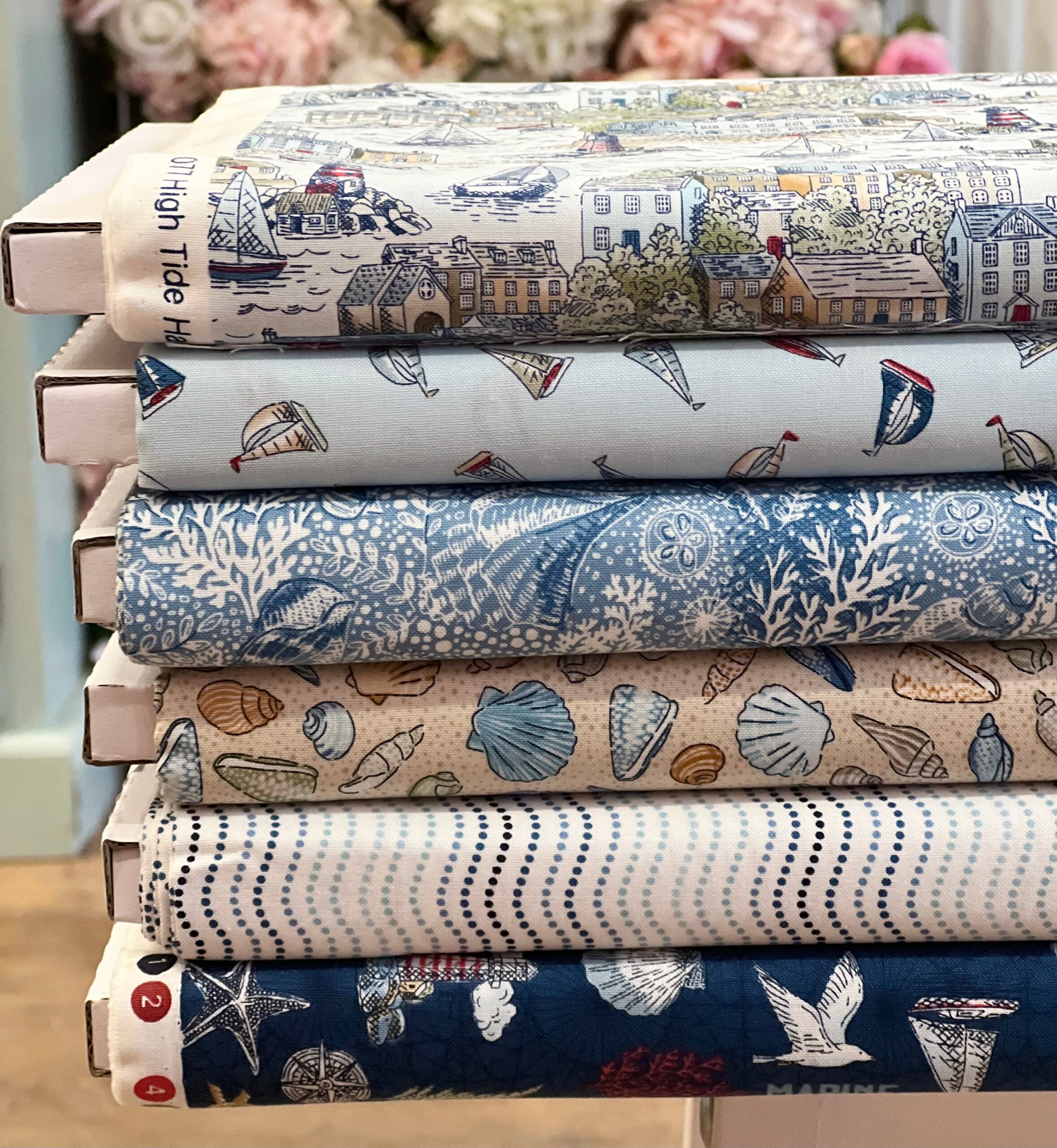 High Tide Maritime Dark Blue 078/B8 By Makower UK