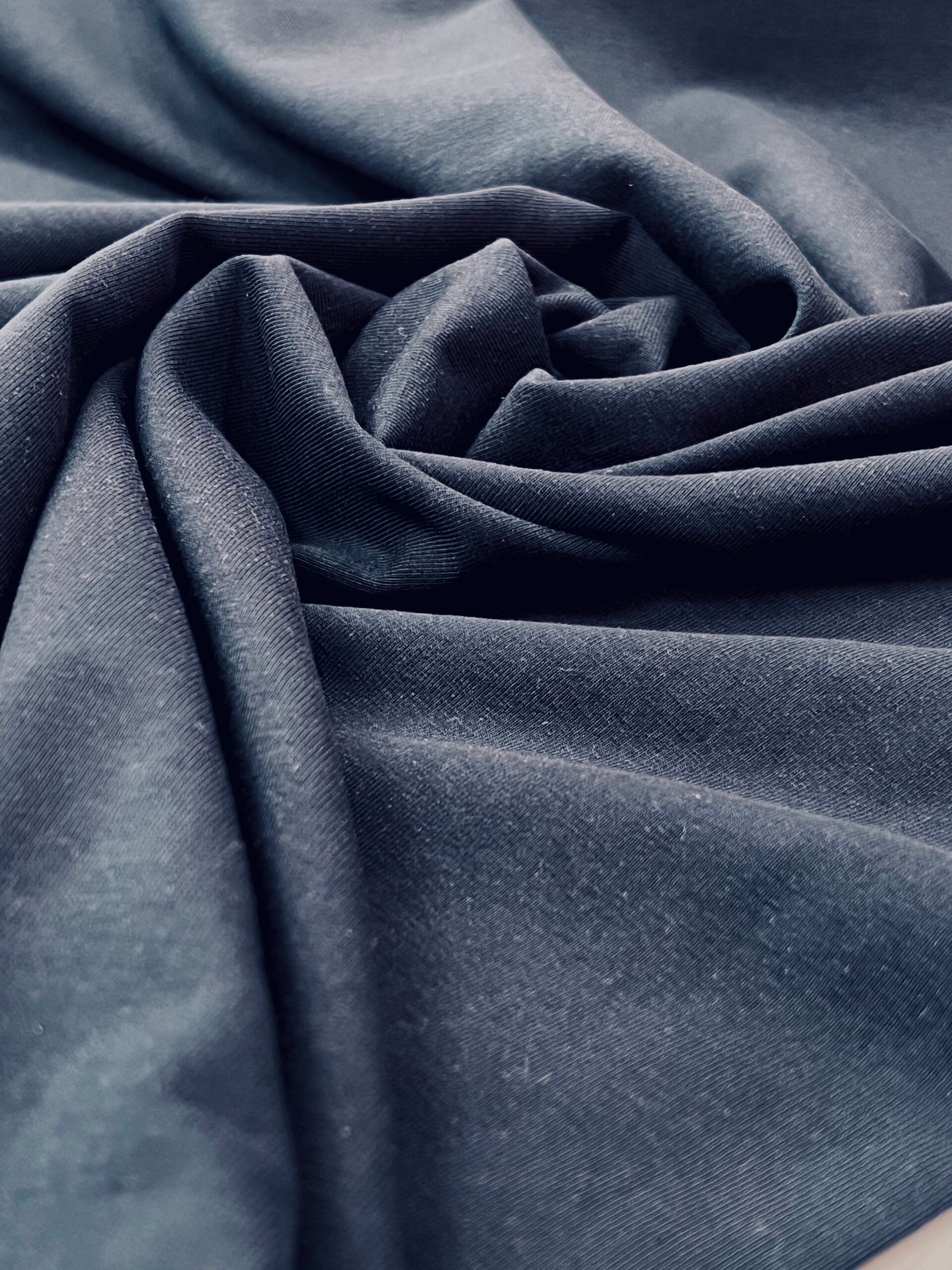 Navy Blue Cotton Jersey By Stof Fabric Of Denmark