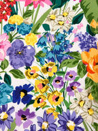 Lady McElroy Vibrant Meadow Cotton Marbelle Lawn 1.65 Metre Remnant