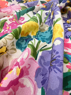 Lady McElroy Vibrant Meadow Cotton Marbelle Lawn 1.65 Metre Remnant
