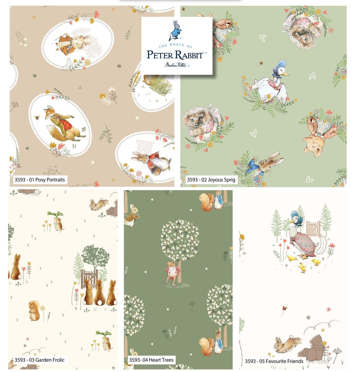 Beatrix Potter Peter Rabbit Meadow Tails - Garden Frolic 3593-03