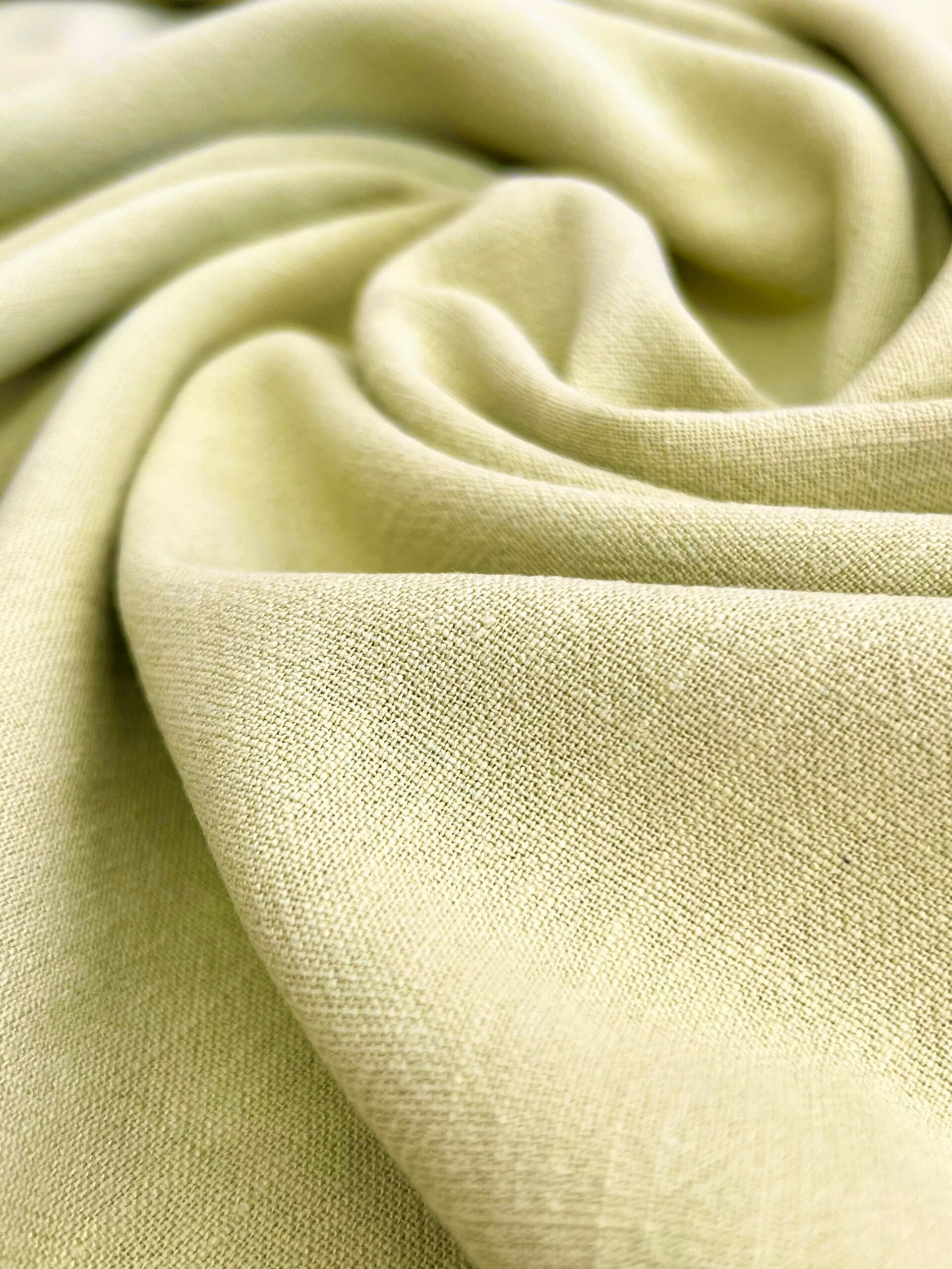 Apple Green Viscose Linen Blend