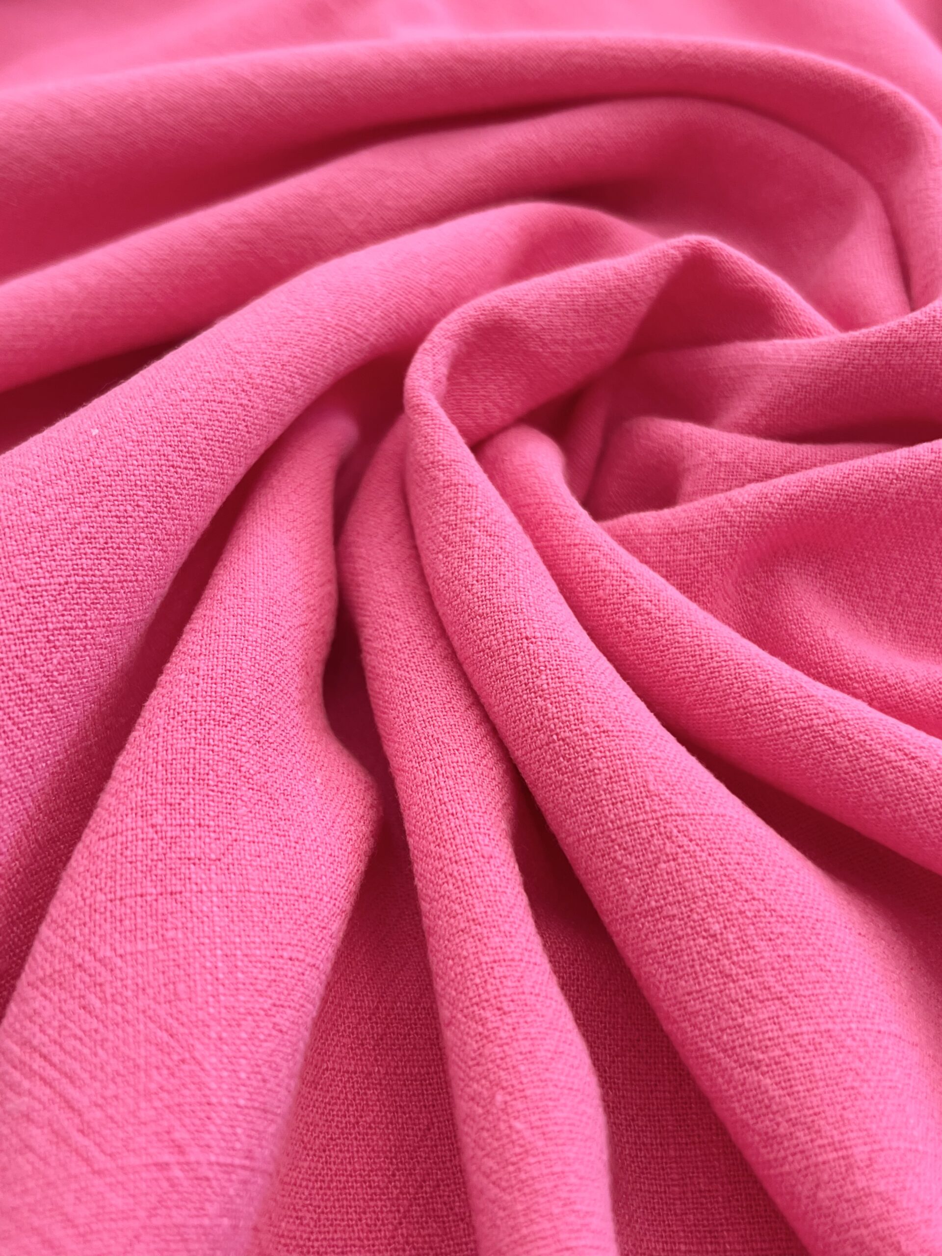 Fuchsia Pink Viscose Linen Blend 70cm Remnant