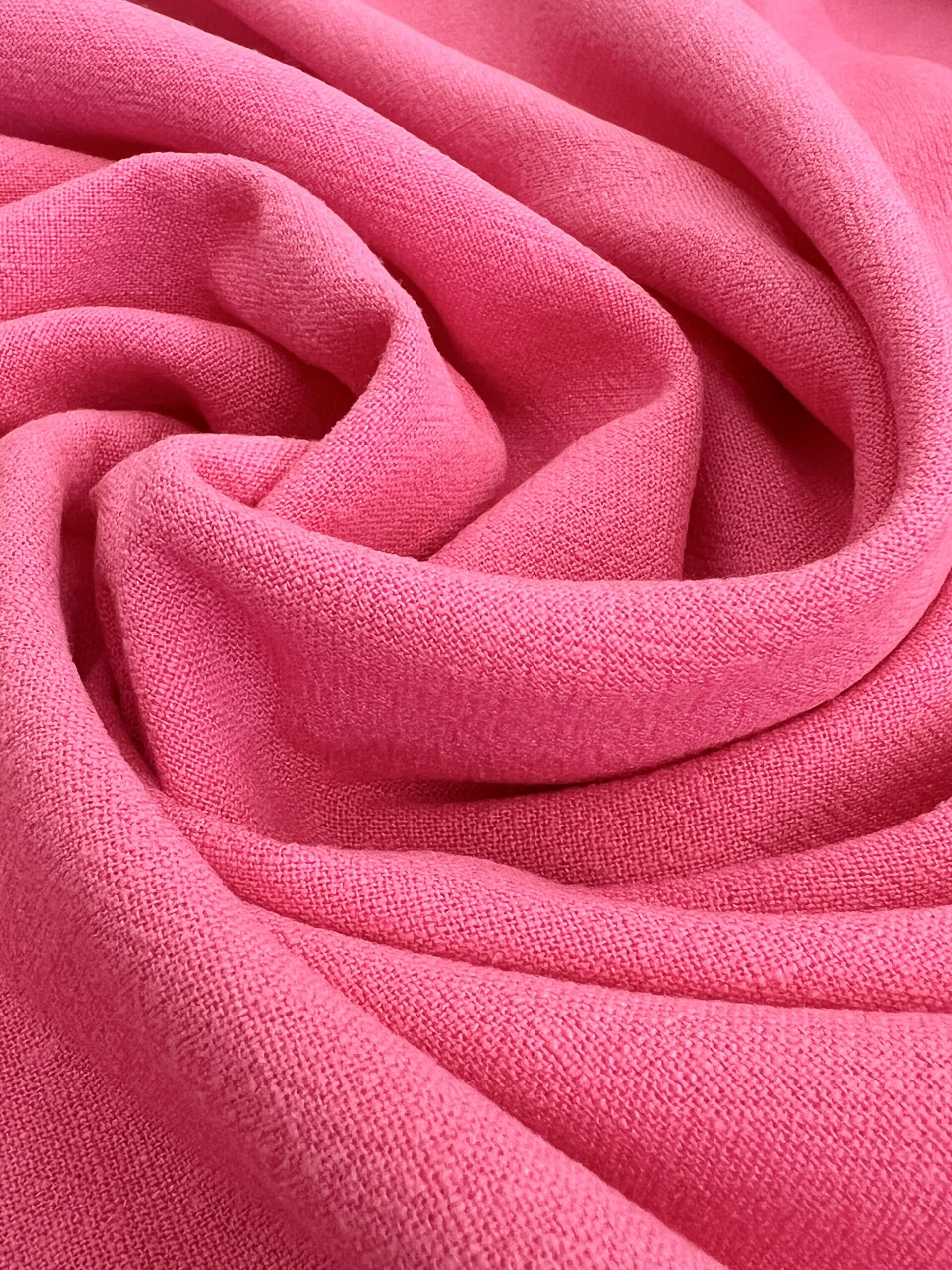 Fuchsia Pink Viscose Linen Blend 70cm Remnant