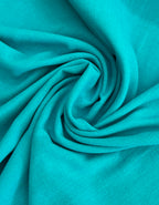 Turquoise Viscose Linen Blend