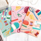 “Needlecrafts” Apple Blank Greeting Card