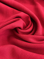 Cardinal Red Viscose Linen Blend