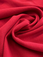 Cardinal Red Viscose Linen Blend