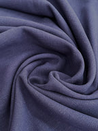 French Navy Viscose Linen Blend