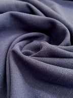 French Navy Viscose Linen Blend