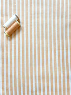 Custard Stripe Linen 1.53 Metre Remnant