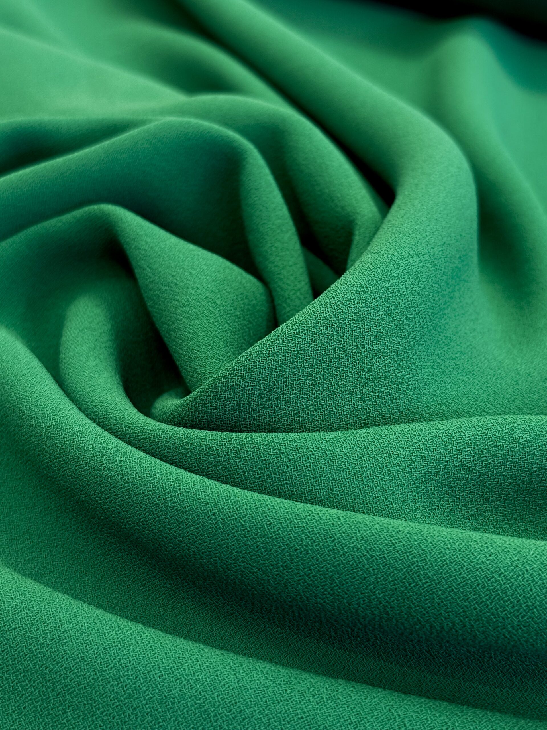 Emerald Green Triple Crepe