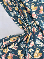 Cats Cotton Jersey By Stof Of Denmark 38 cm Remnant