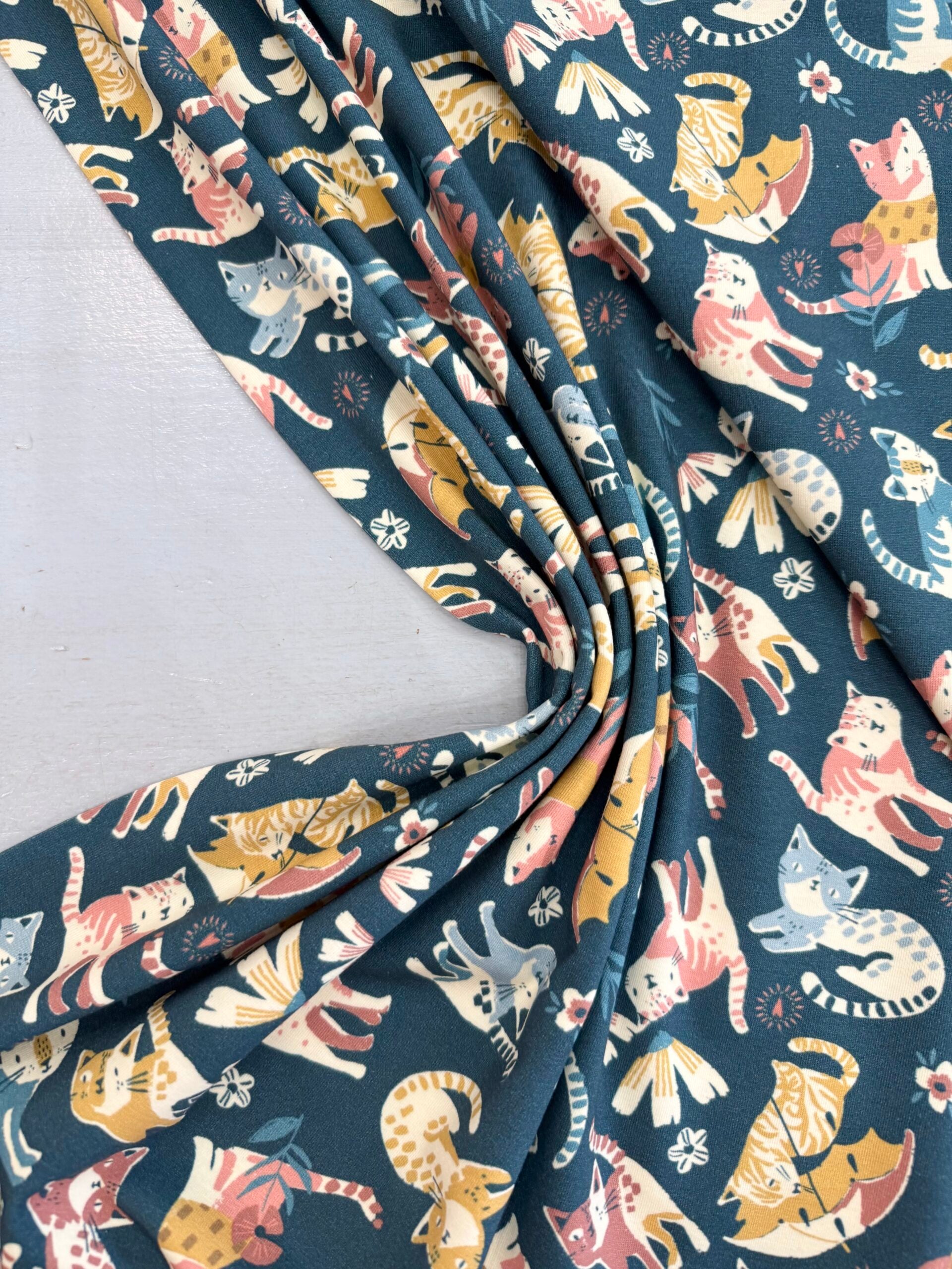 Cats Cotton Jersey By Stof Of Denmark 38 cm Remnant