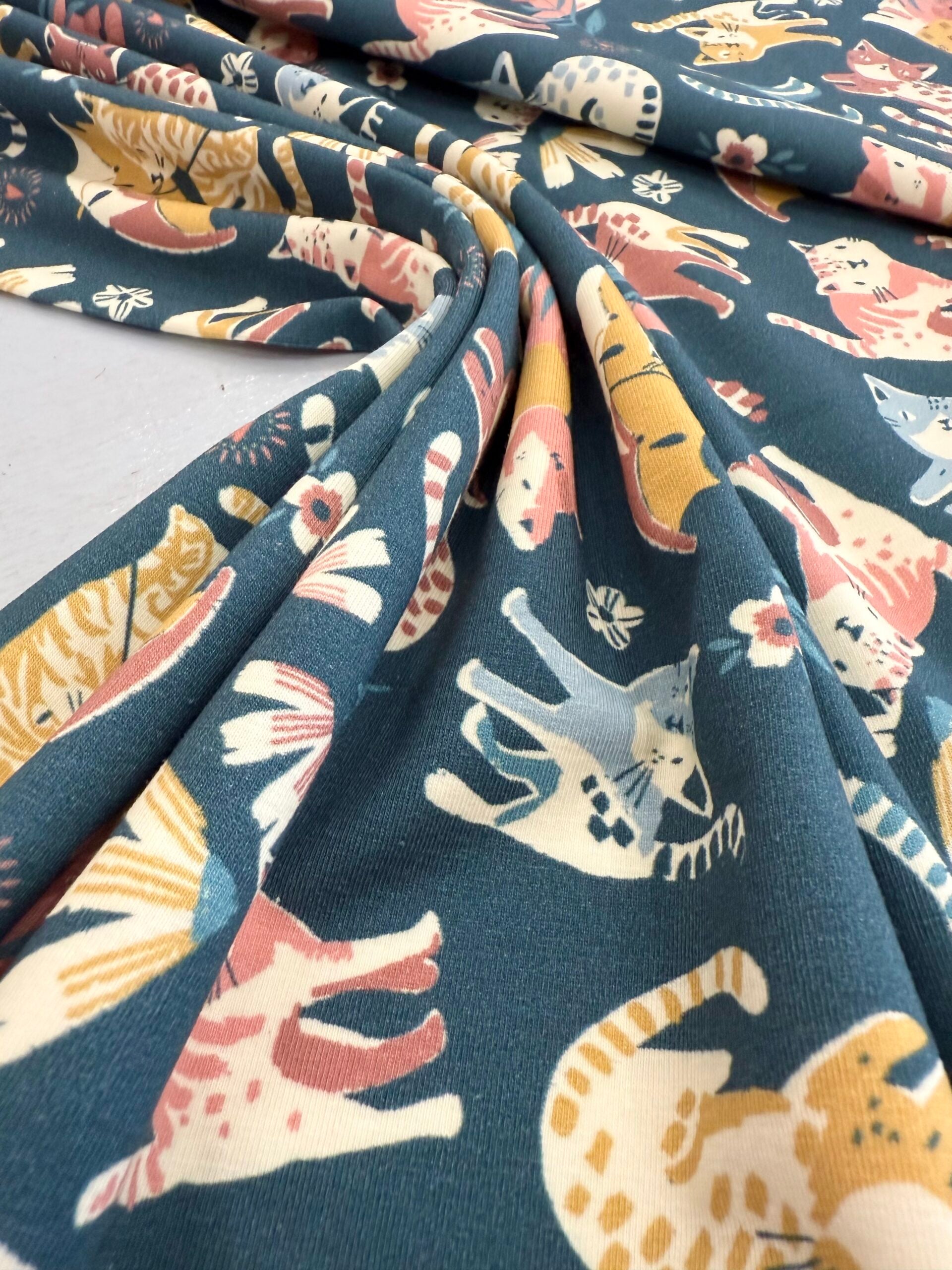 Cats Cotton Jersey By Stof Of Denmark 38 cm Remnant