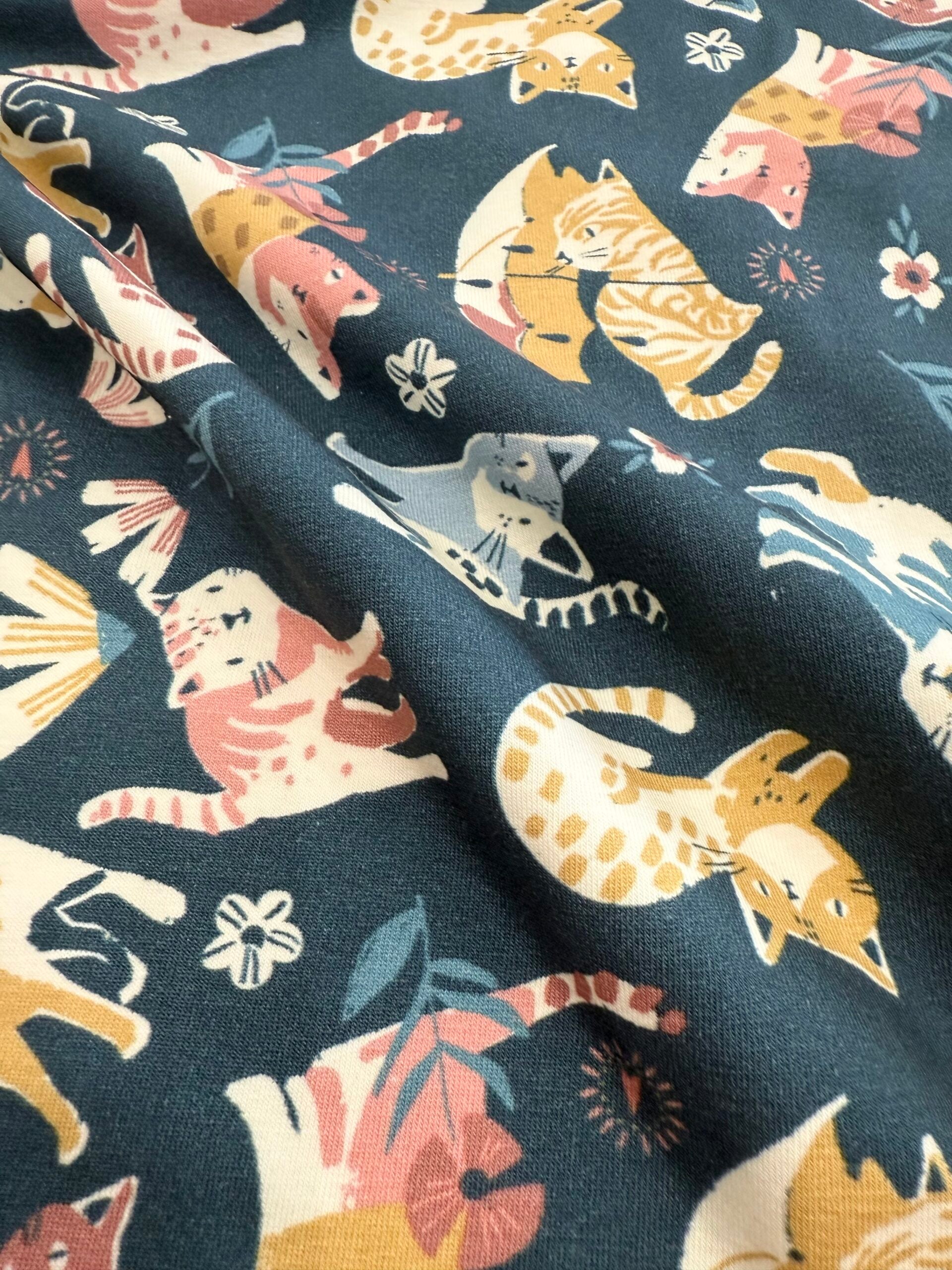 Cats Cotton Jersey By Stof Of Denmark 38 cm Remnant